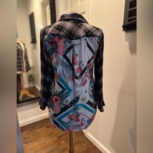 Floral Plaid Women's Top